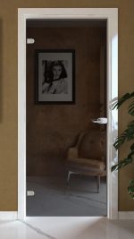 درب فریم لس شیشه-ای رنگی