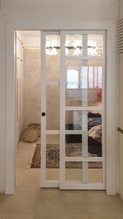 درب برقی شیشه ای تلسکوپی