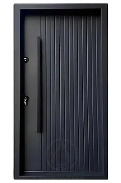 درب ضد سرقت رویه فلز مشکی مات