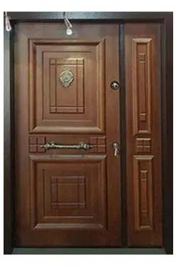 درب ضد سرقت لابی یک و نیم لنگه ابنوس