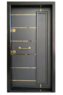 درب ضد سرقت چوبی نوار استیل